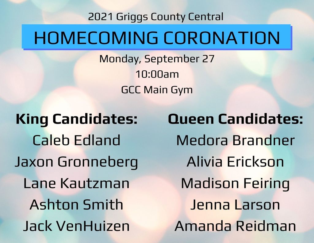 2021 Homecoming Court Candidates