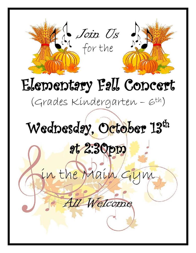 El Fall Concert Flyer
